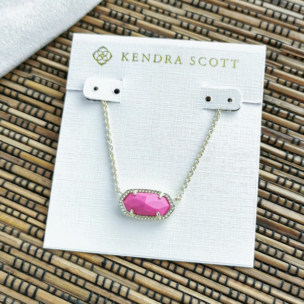 Kendra Scott Elisa Gold Magenta Pendant Necklace